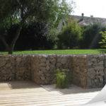 Tendance gabion, muret décoratif sur terrasse