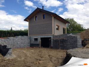 Mur de souènement en gabion