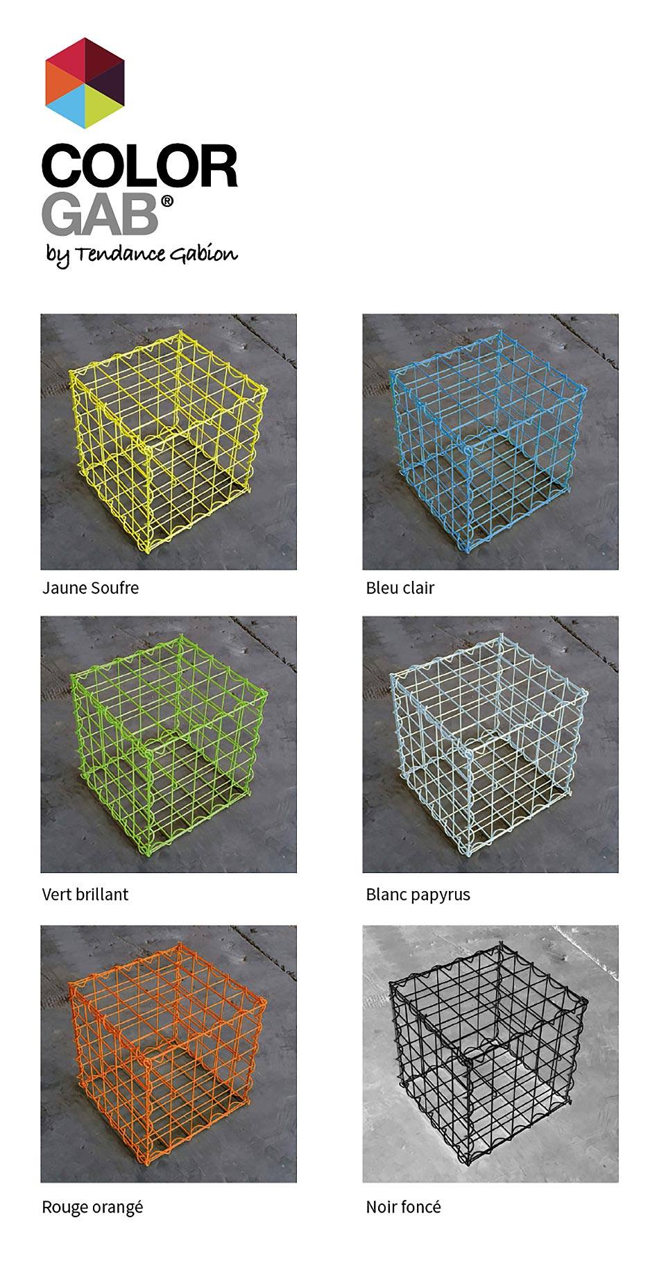 Gabion couleur gabion déco Color-Gab tendance gabion